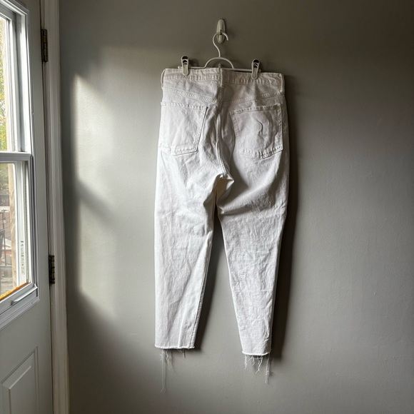 OG straight - BNWOT - ankle length raw hem white jeans - Picture 2 of 6